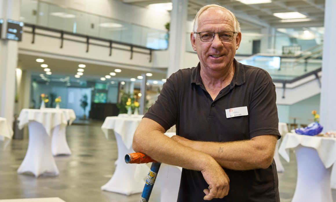 Norbert beim Aufbau